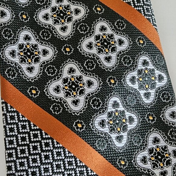 Pierre Cardin Creation Paris Tie Silk Multicolor W4.5 L55" Boho Geo Floral Vtg - Picture 9 of 13